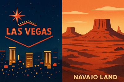 Vegas Lights, Canyon Shadows, and the Silence of Navajo Land